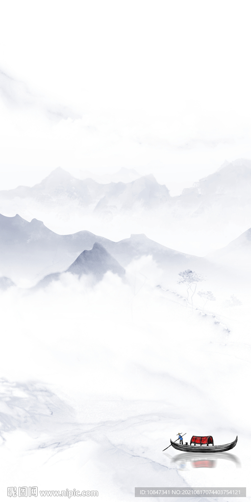 现代玄关山水图 TIF分层画