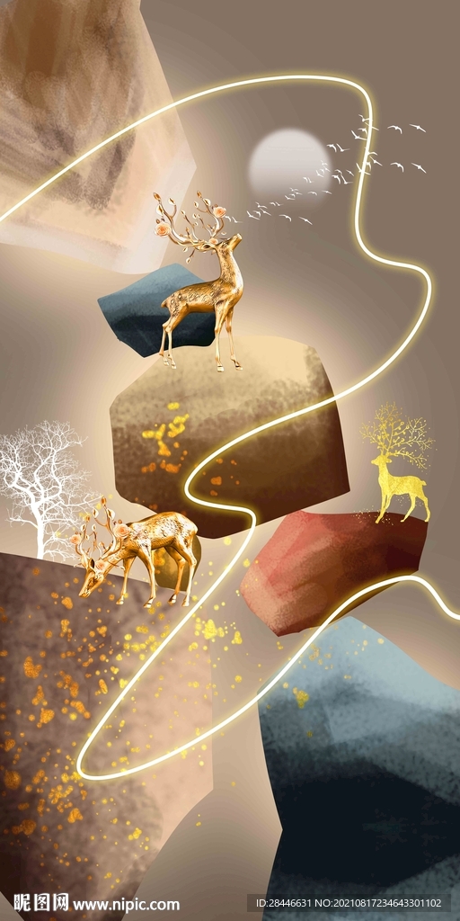 玄关装饰画背景墙