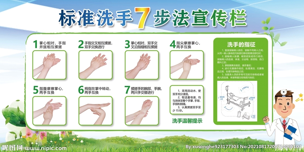 七步洗手法宣传栏