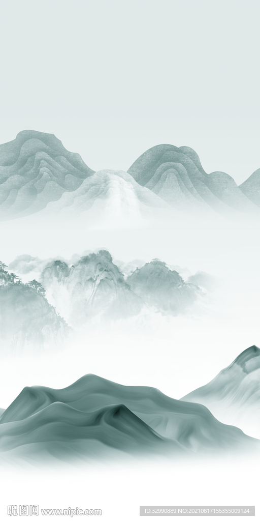 爆款玄关画山水 TIF分层图