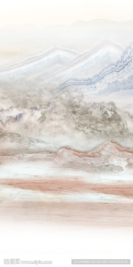 石纹 玄关画山水 TIF分层图