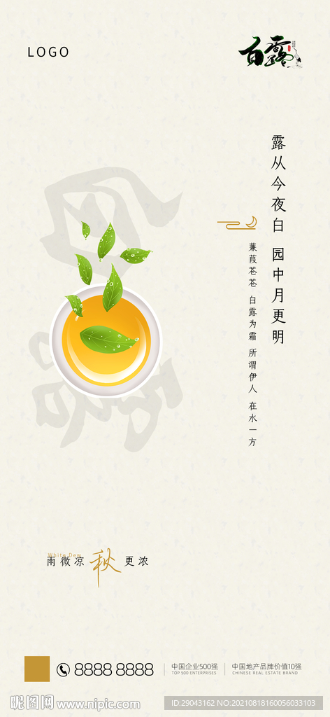 二十四节气白露海报