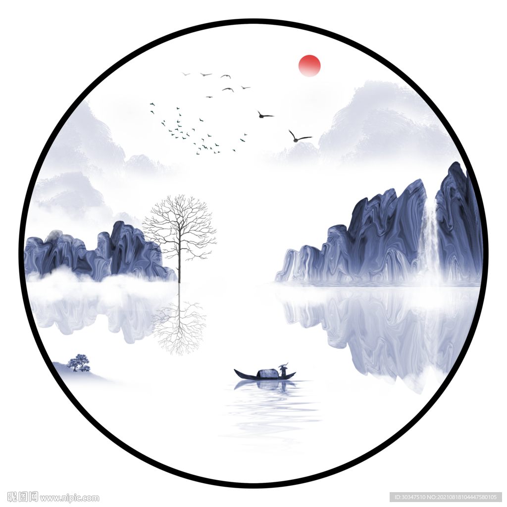 山水水墨装饰画