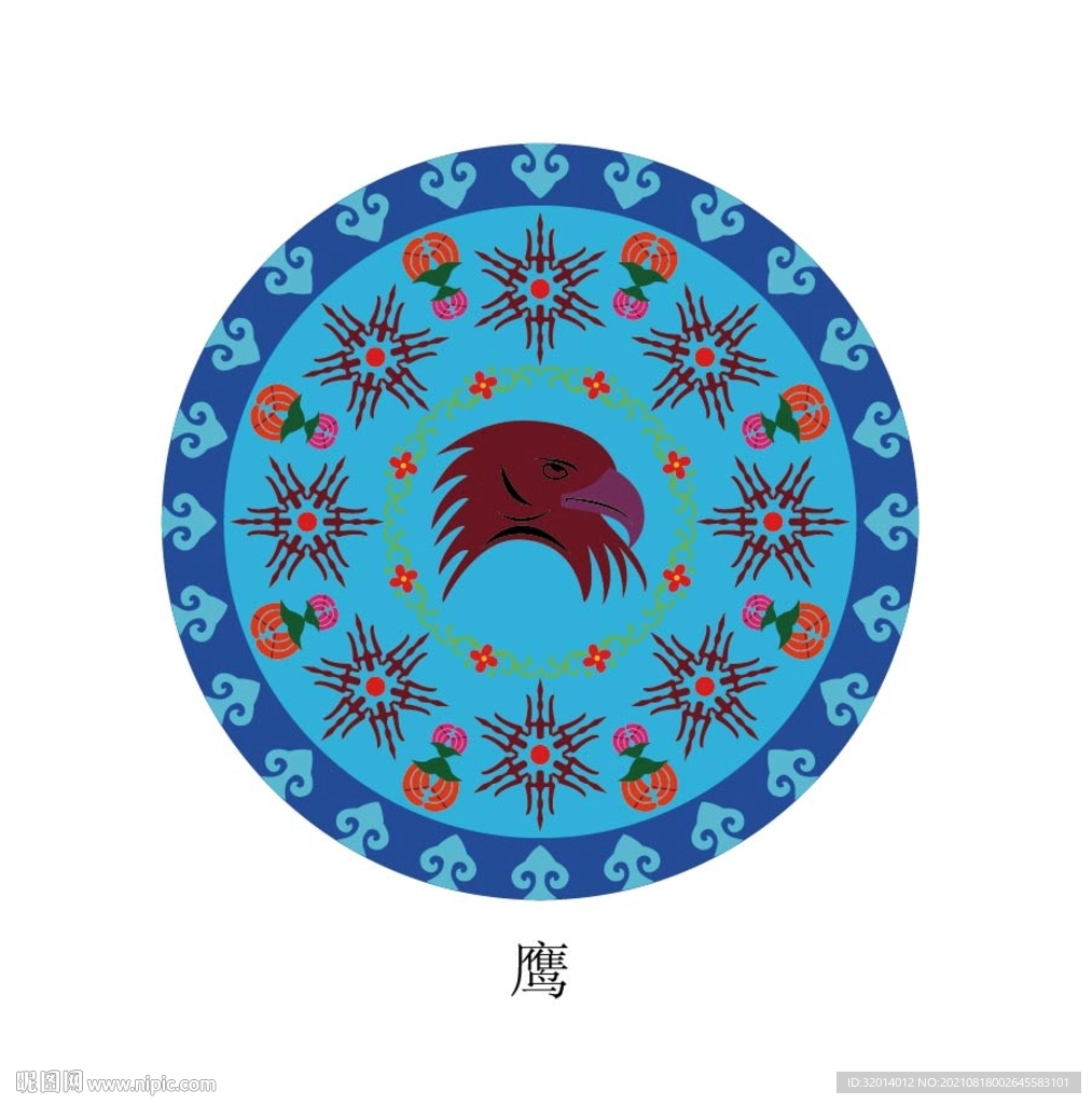 蒙古族纹饰  鹰