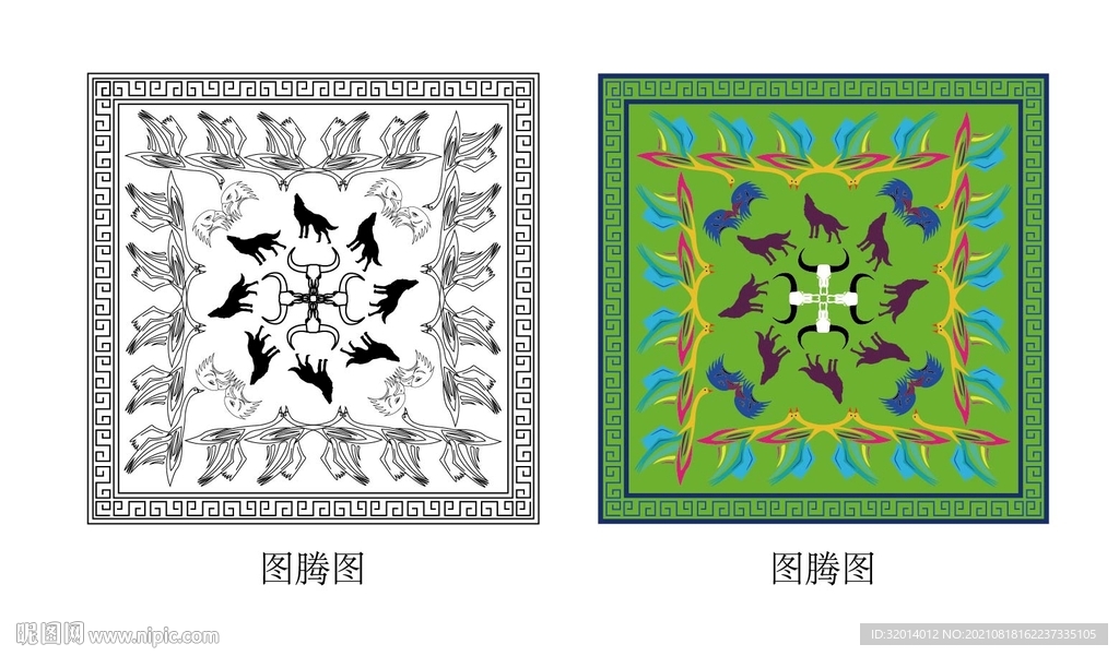 蒙古族纹饰  图腾图