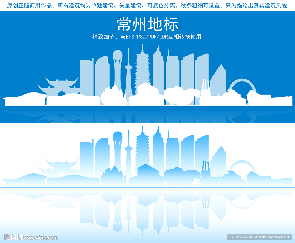 常州地标建筑剪影