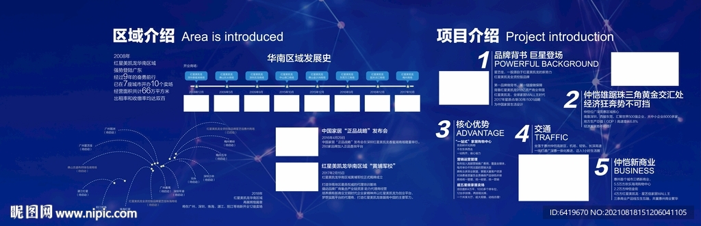 深蓝星空企业介绍简介宣传海报