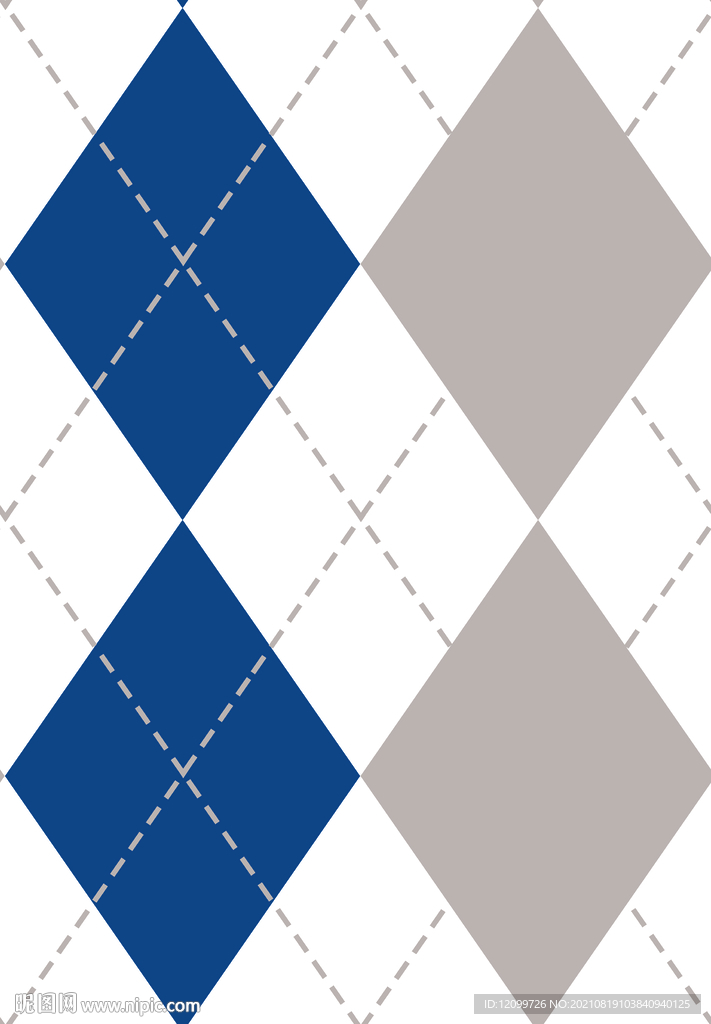 几何方格全身数码印花