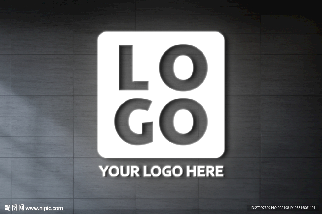 金属logo样机
