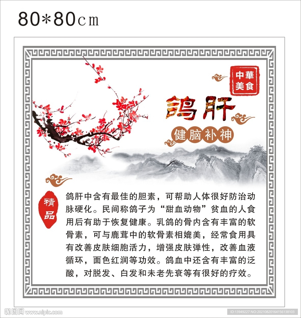 鸽肝功效海报