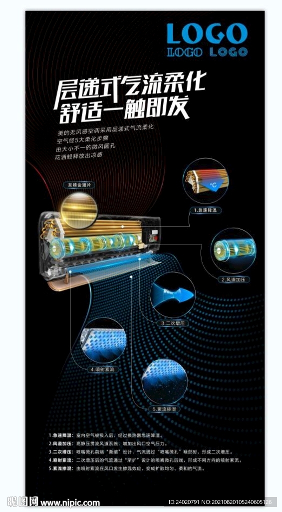 空调零件展示海报