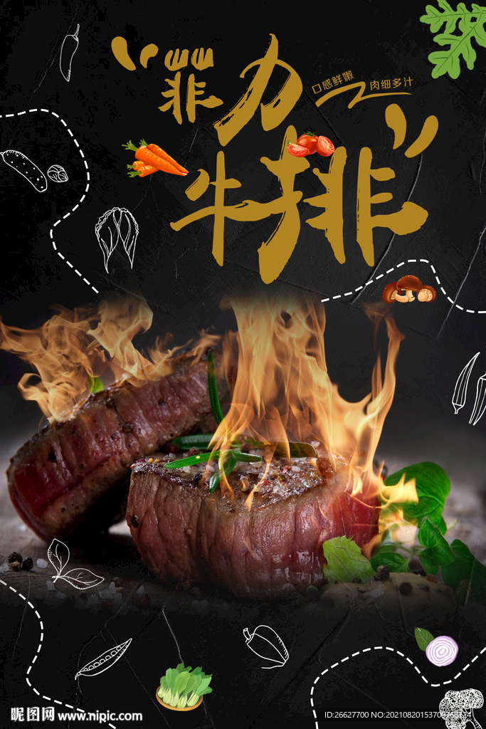 牛排海报