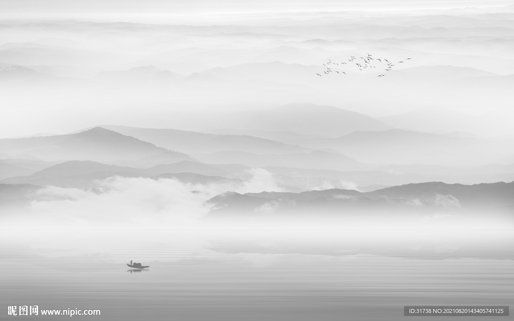 水墨山水画