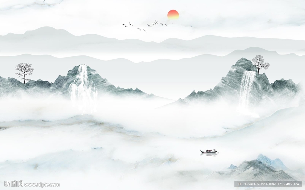 新中式背景墙图片