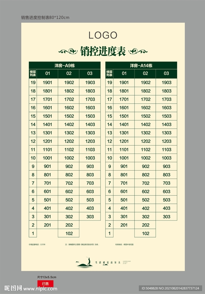 销控表