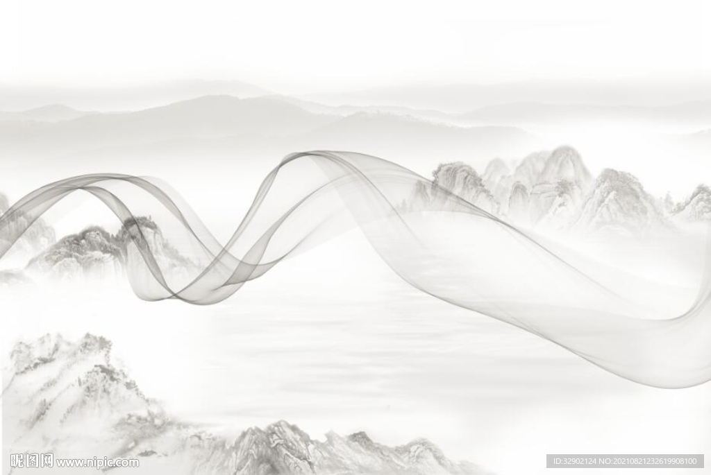 抽象烟雾背景墙