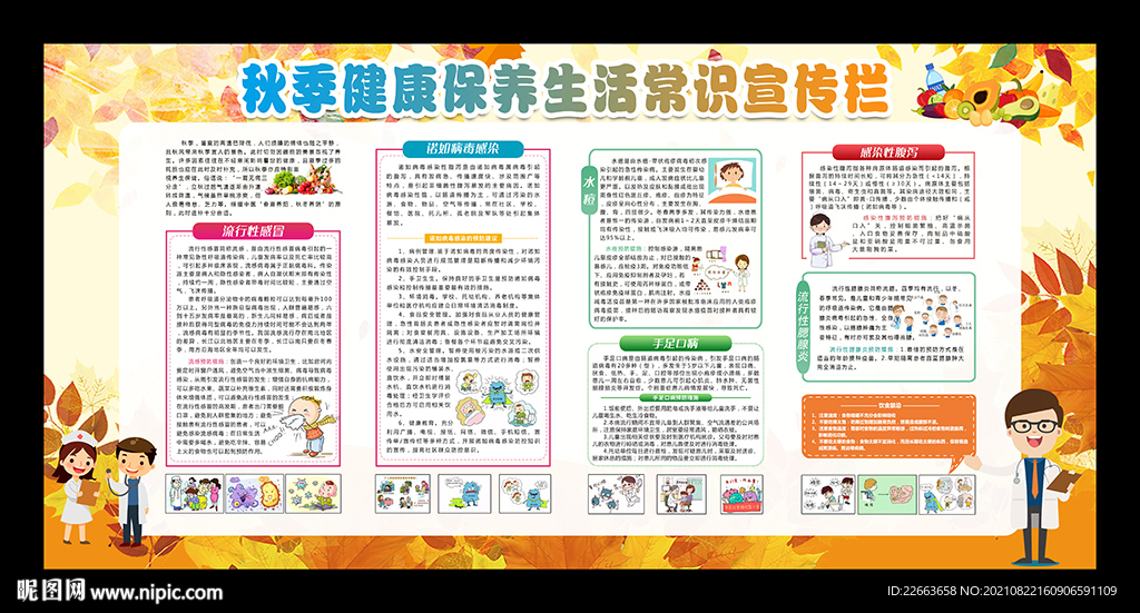 秋季健康教育宣传栏