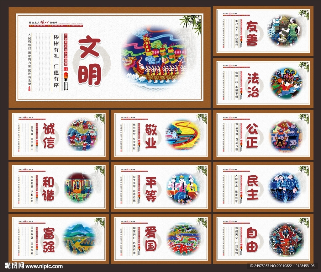 价值观展板