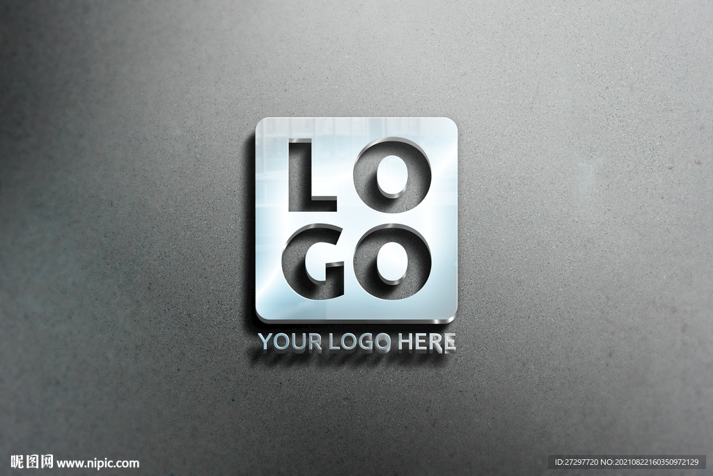 金属logo样机
