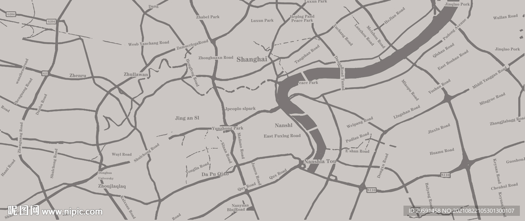 城市街道线路图
