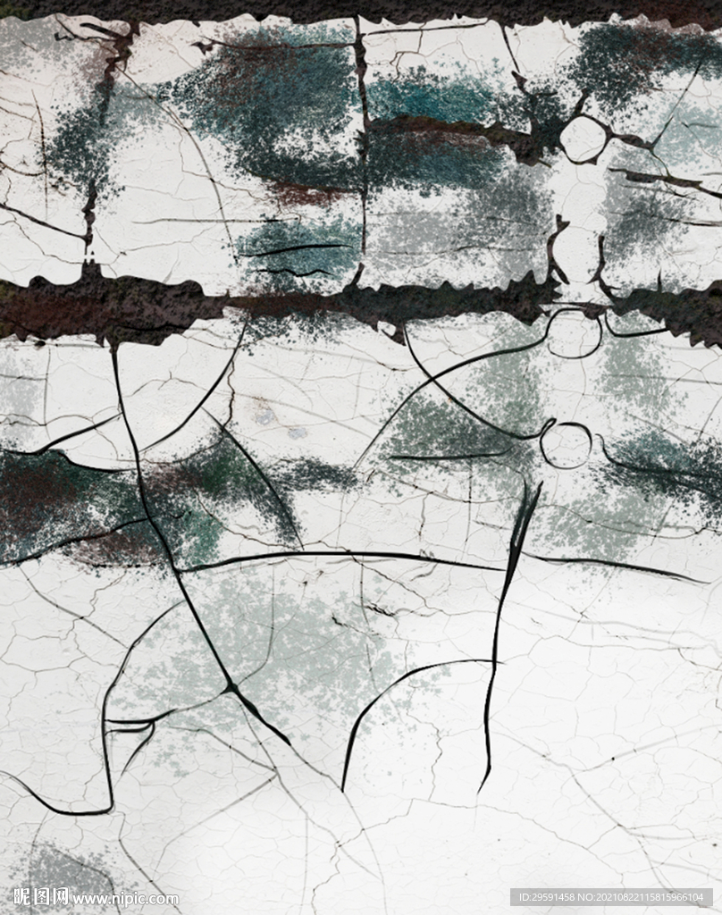 青苔破墙背景墙