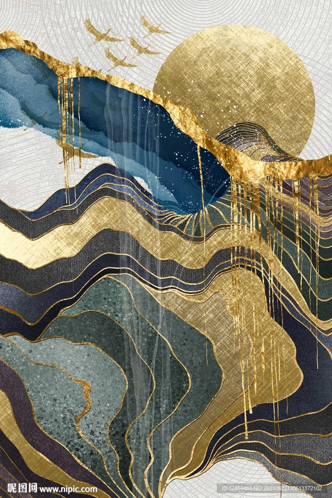 抽象金箔画