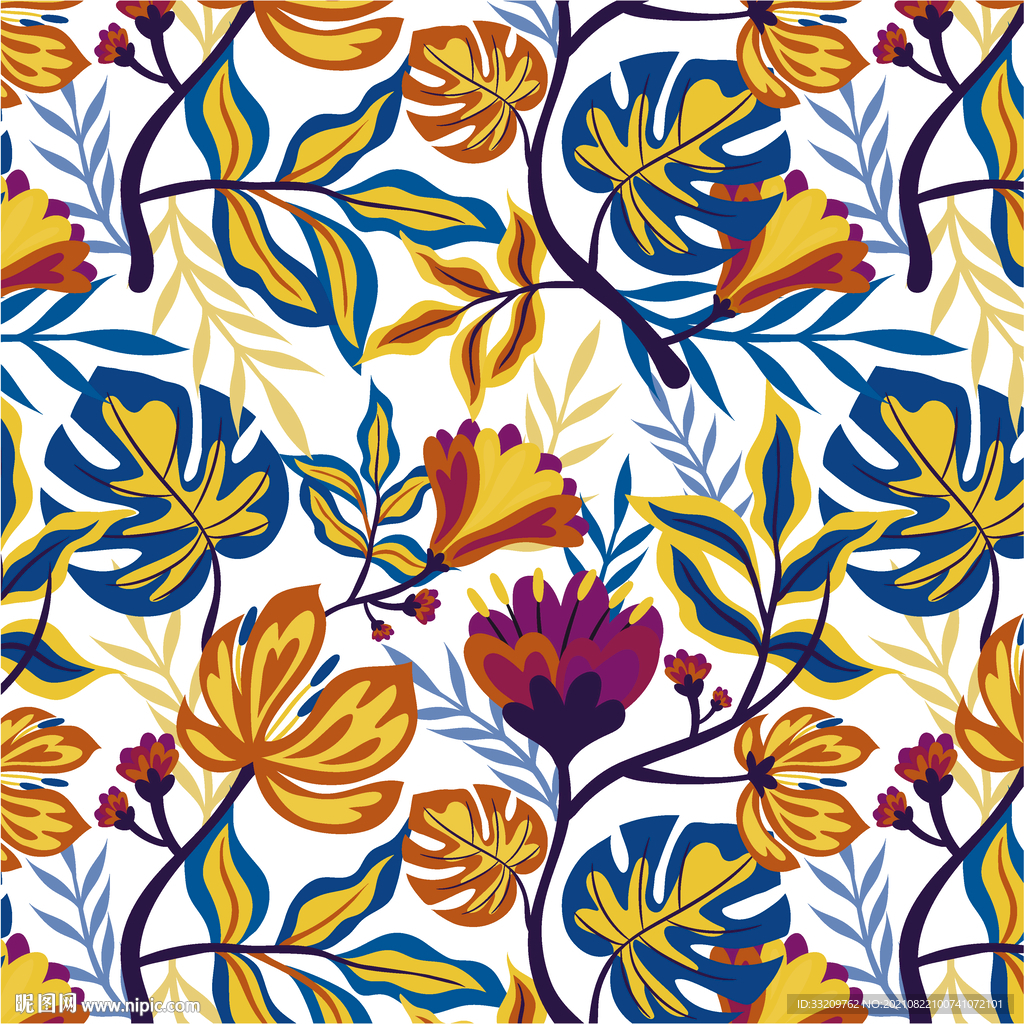 花朵 叶子 花丛 女装 