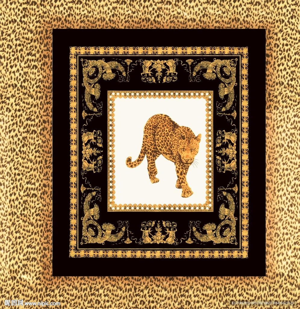 大牌 方巾 豹子