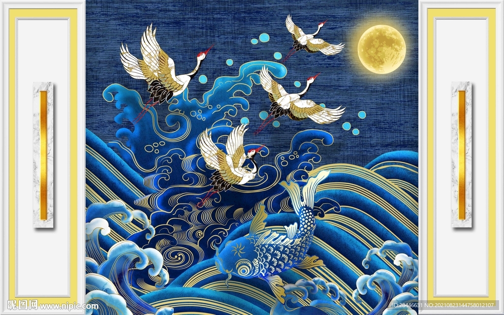  新中式背景墙