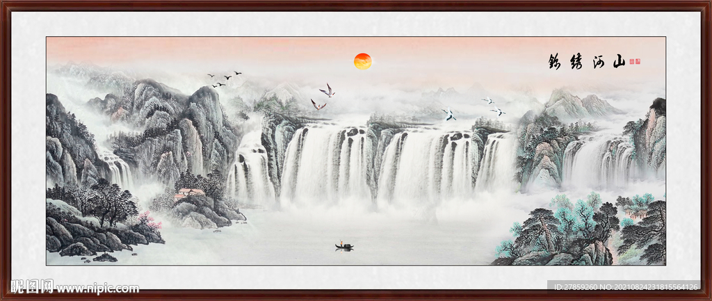 江山如画山水画