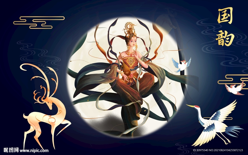 敦煌飞天仙女图