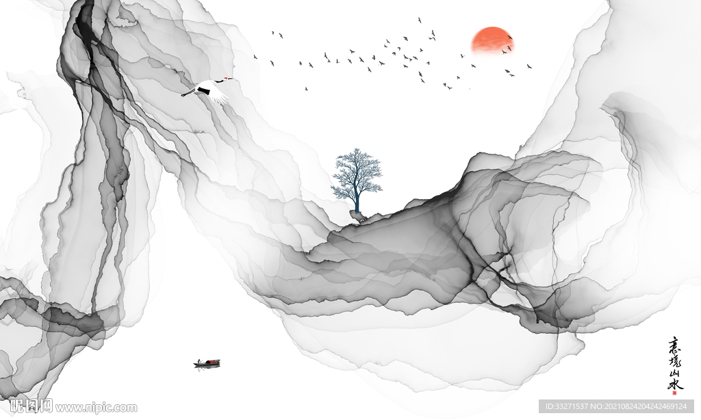 水墨画软膜天花