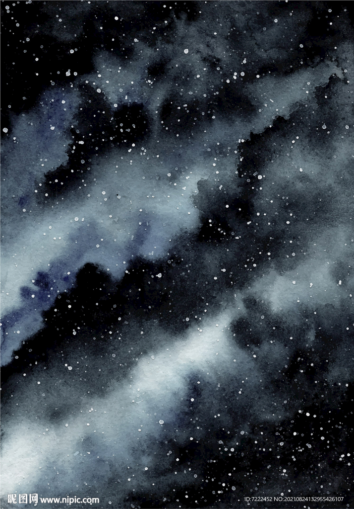 抽象雪景水墨画