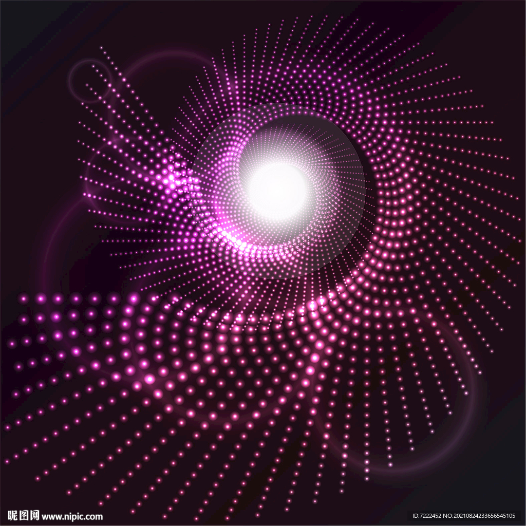 螺旋发光圆点背景