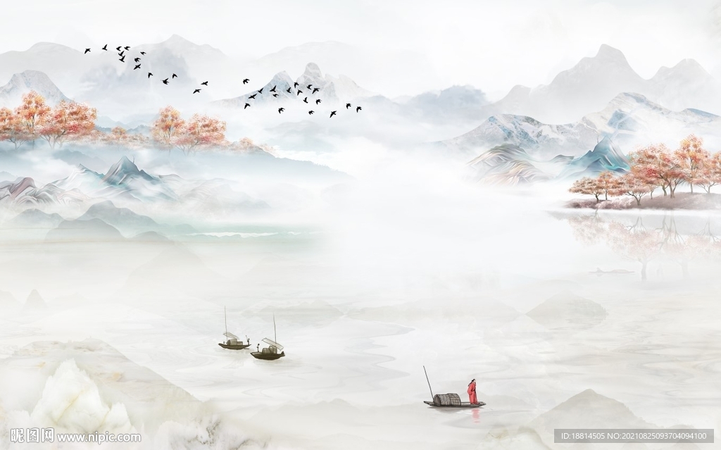 新中式电视背景墙