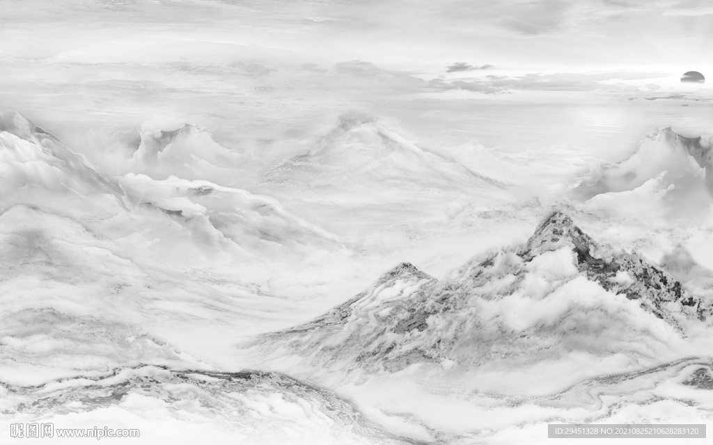 石纹客厅画山水 tif分层图