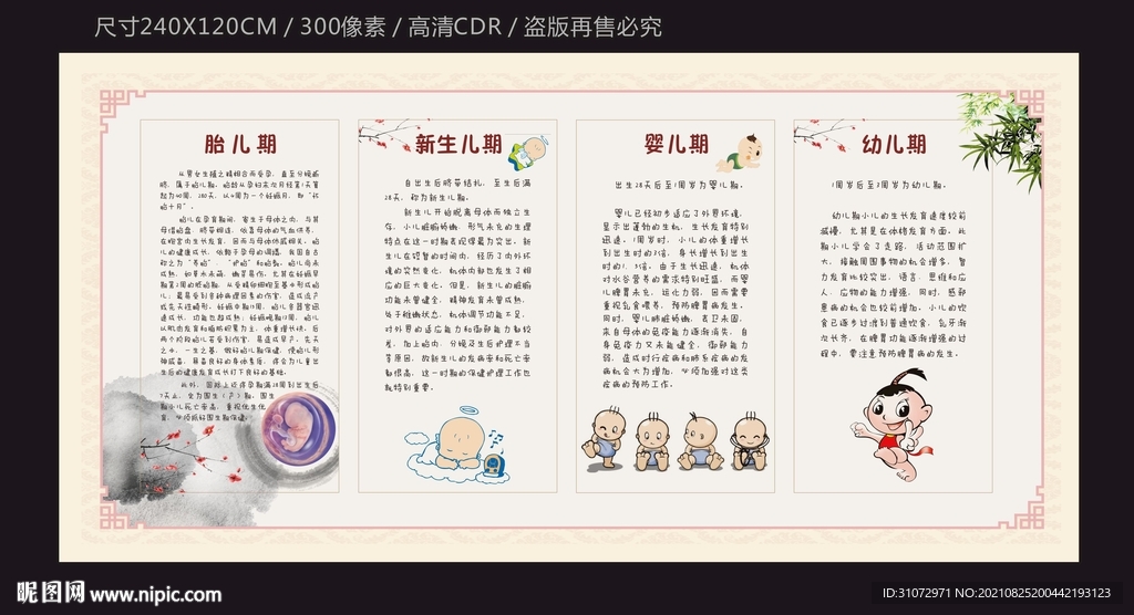 儿童发育健康宣传栏