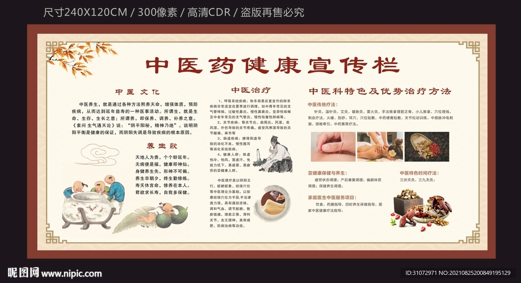 中医药健康宣传栏