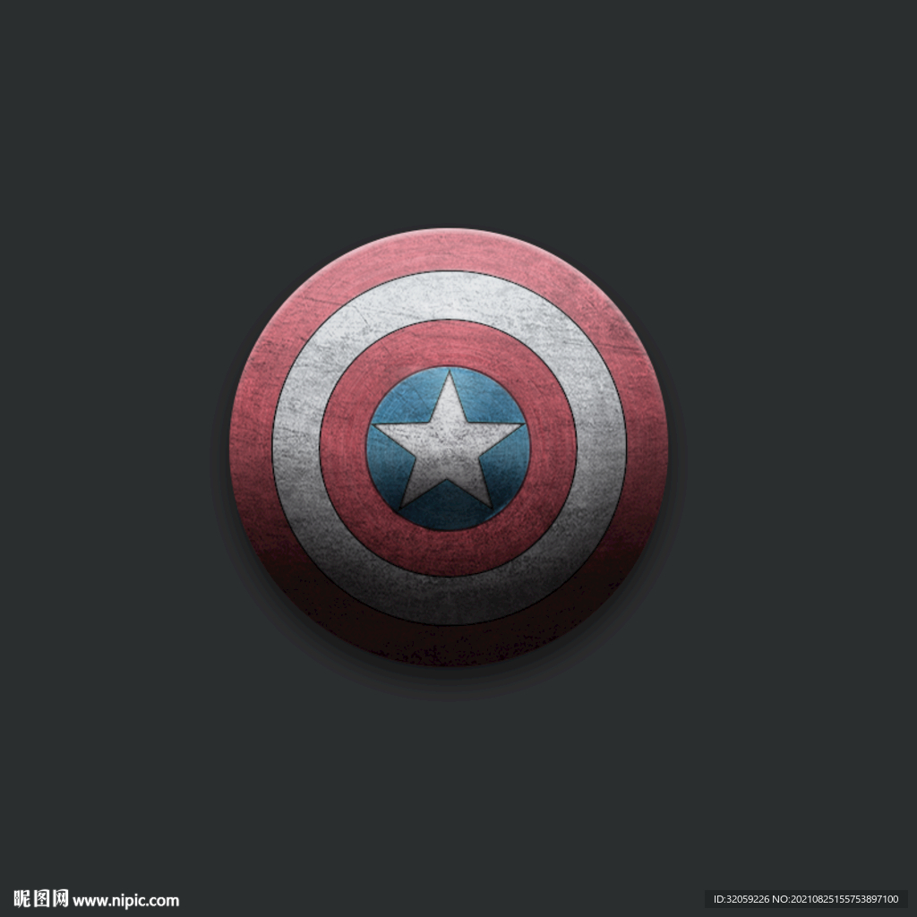 斑驳肌理复仇者联盟盾牌