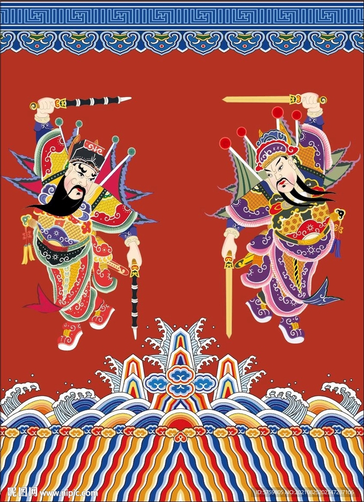门神 门帘