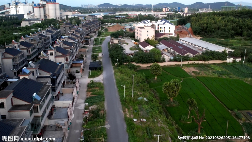 航拍别墅区