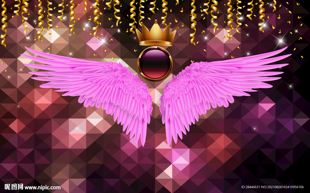 网红翅膀北欧背景墙