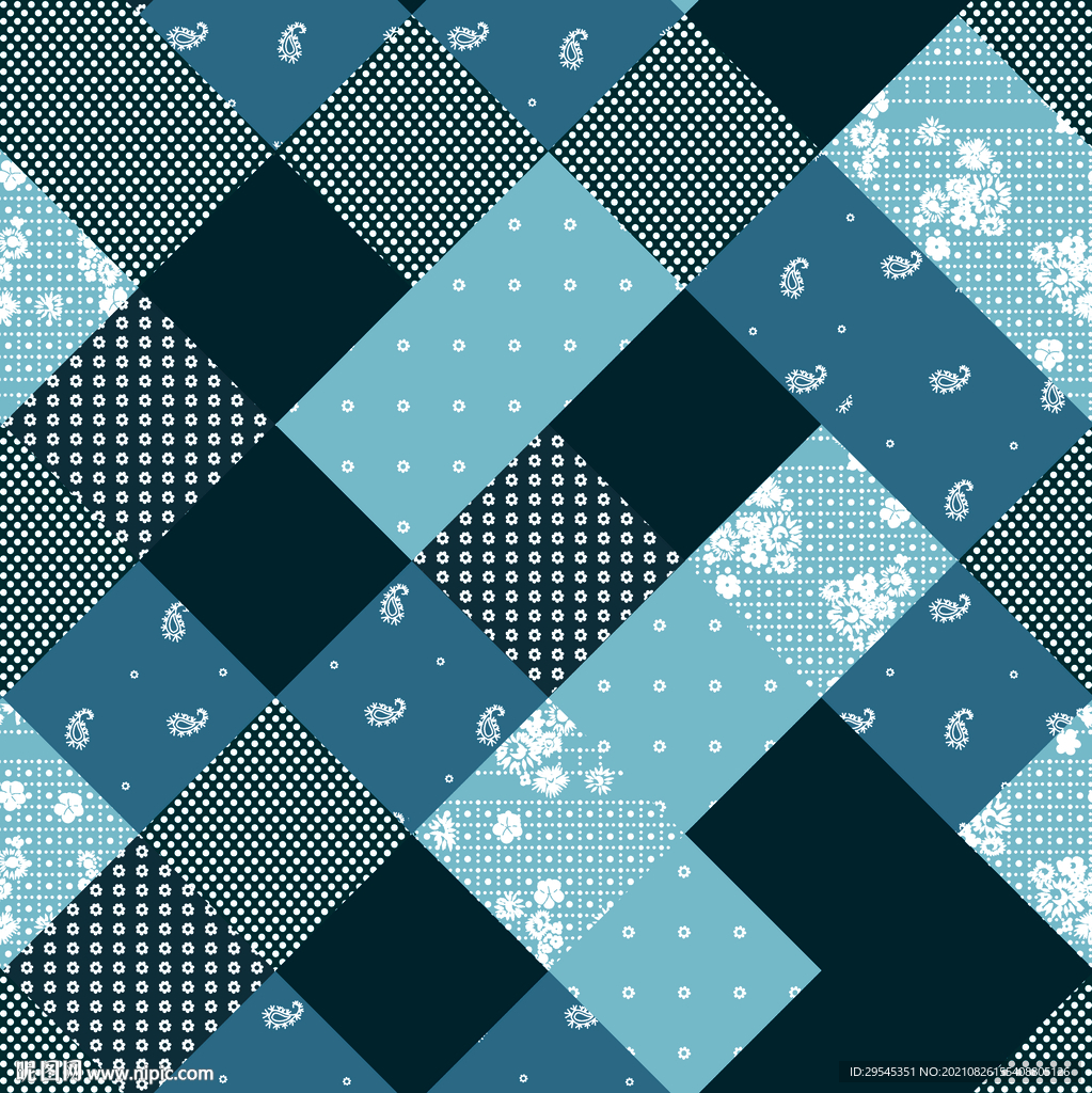 数码印花 大牌 拼接花 色块花