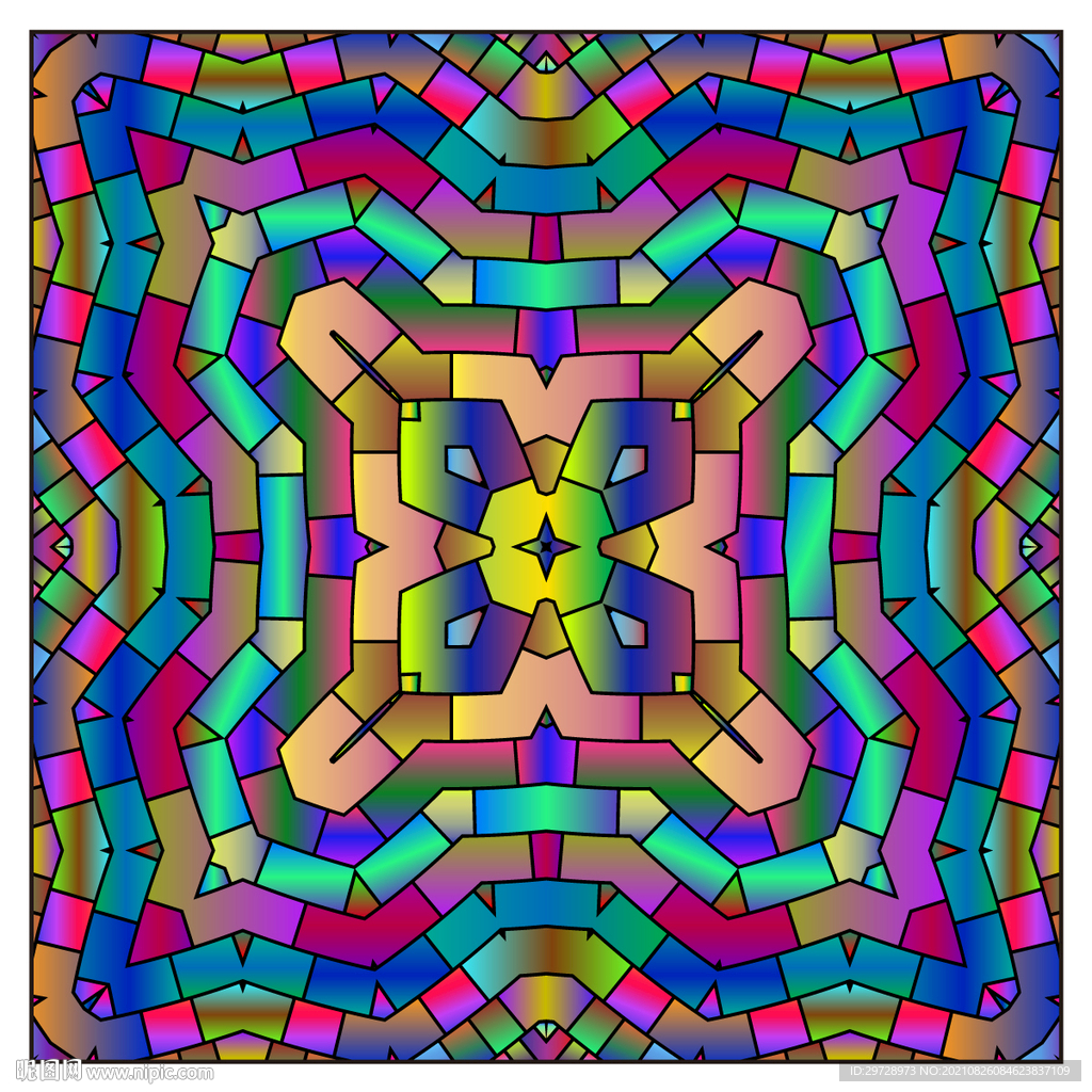 彩色玻璃图案