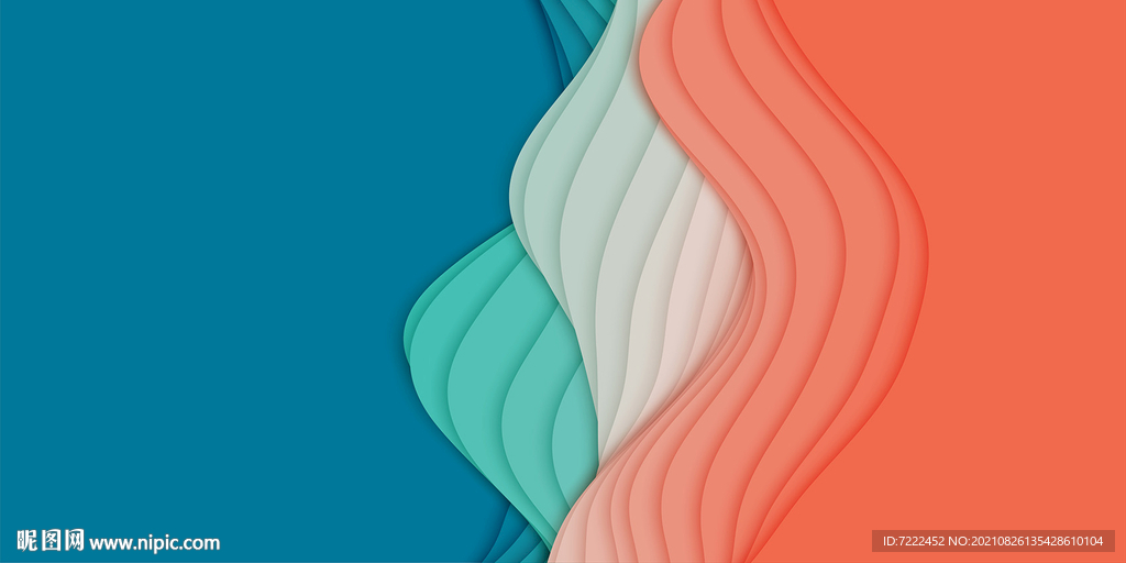 三维剪纸效果抽象背景