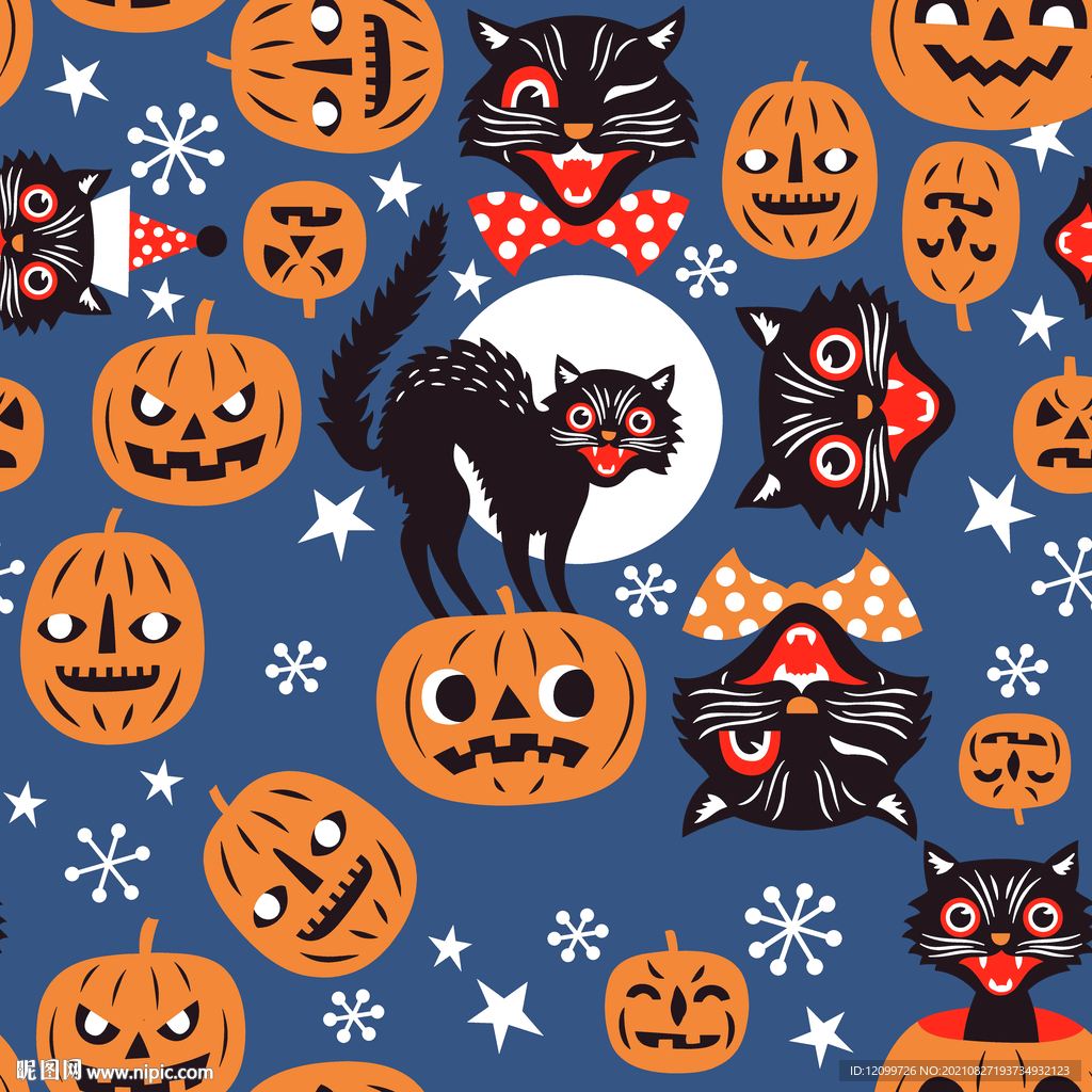 圣诞节万胜节南瓜猫