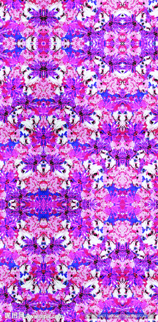 唯美抽象斑驳色彩彩绘花卉碎花