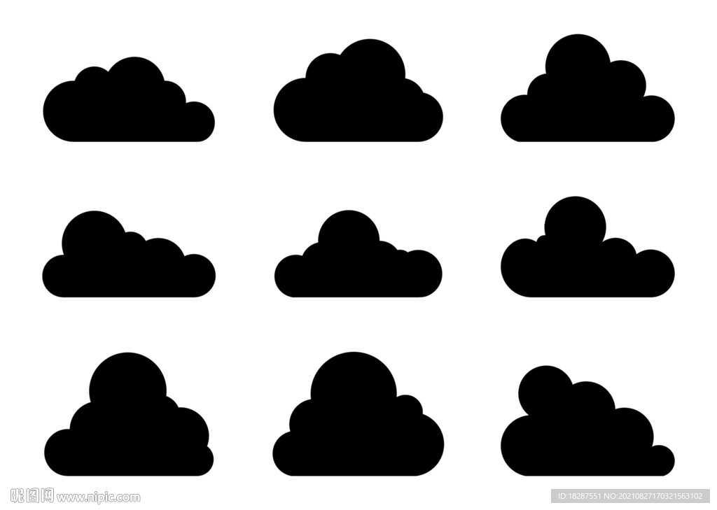 云剪影图标icon