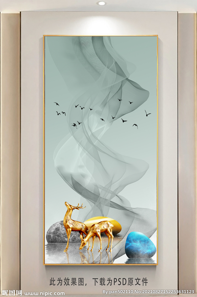 玄关画 抽象线条