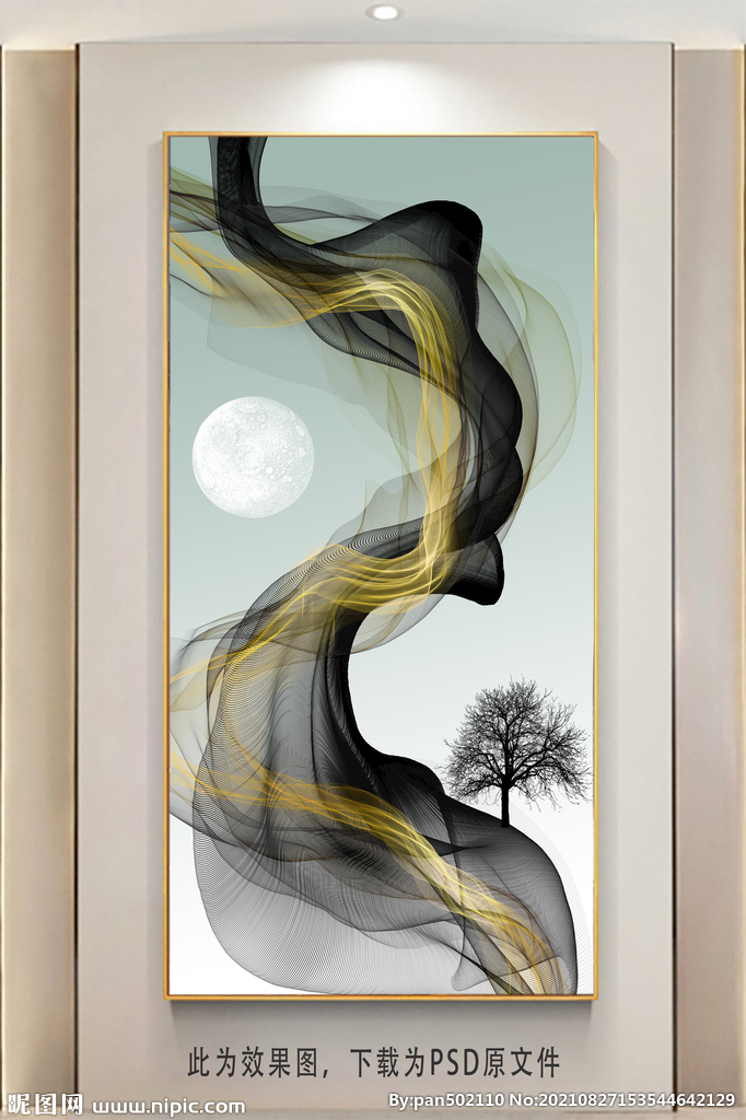 玄关画 抽象线条